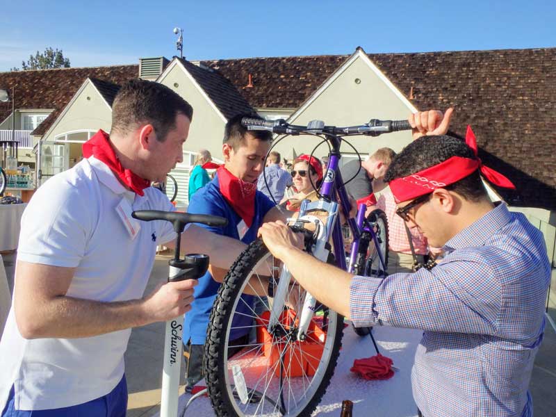 Corporate retreat activities: Charity Bike Build