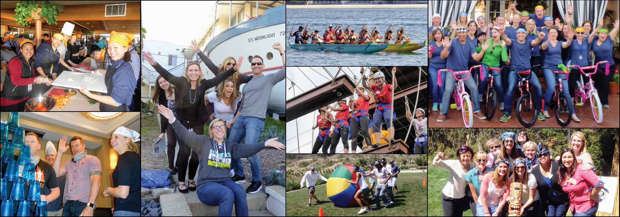 Site Collage of exciting Team-building and Adventure Tour Programs | Out of the Ordinary Group and Team Adventures